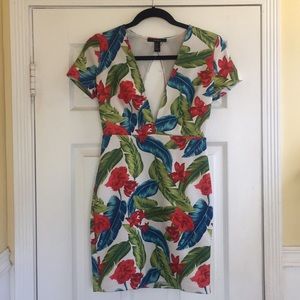 Forever 21 Floral Mini Dress - Red, Green, White